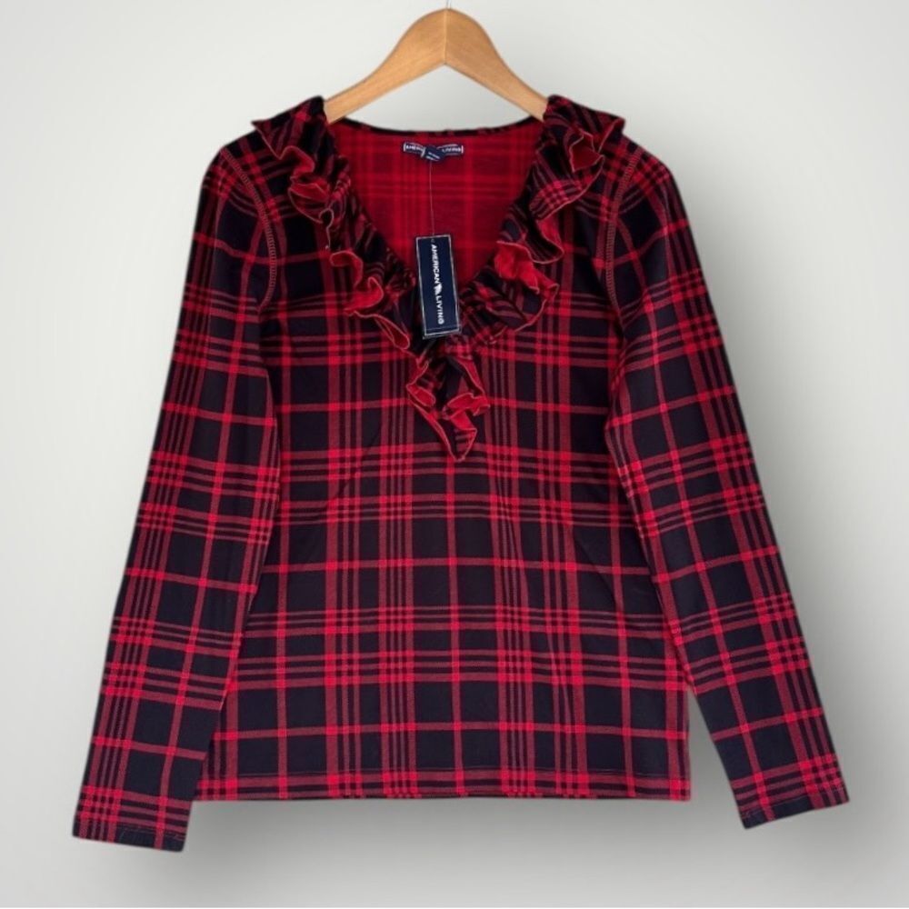 🎉5 for $45🎉NWT American Living Top Blouse Shirt Size M